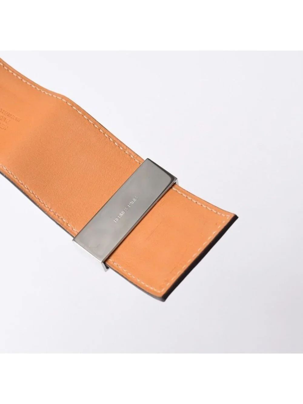 Hermes Collier de Chien Bracelet S Leather Purple Silver